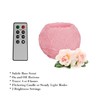 Hastings Home LED Candle with Remote Control, Rose Ball Design Scented Wax, Flickering or Steady Flameless Light 724310ZYX